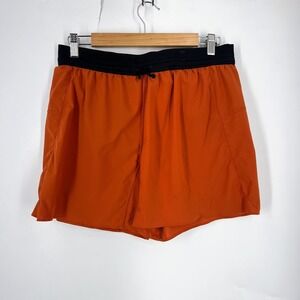 Janji Mens Running 5" AFO Shorts Burnt  Elastic Waist Rear Zip Pocket Size M